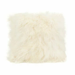 Moe's Home Collection Lamb Fur Pillow Large Cream Accessories