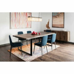 Moe's Home Collection Natural Teak Wood Sculpture On Black Marble Stand Medium Table Decor