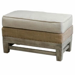 Uttermost Schafer Linen Ottoman