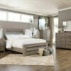 Signature Design By Ashley® Zelen - Warm Gray - Dresser, Mirror, / Panel Headboard