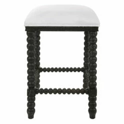 Uttermost Pryce Black Backless Counter Stool Stools