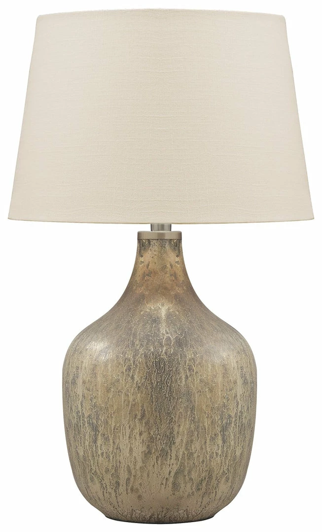 Promo 🛒 Ashley Furniture Mari - Gray/gold Finish - Glass Table Lamp (1/cn) 🛒 3 Ashley Furniture Mari - Gray/gold Finish - Glass Table Lamp (1/cn)