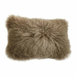 Moe's Home Collection Lamb Fur Pillow Rect. Natural