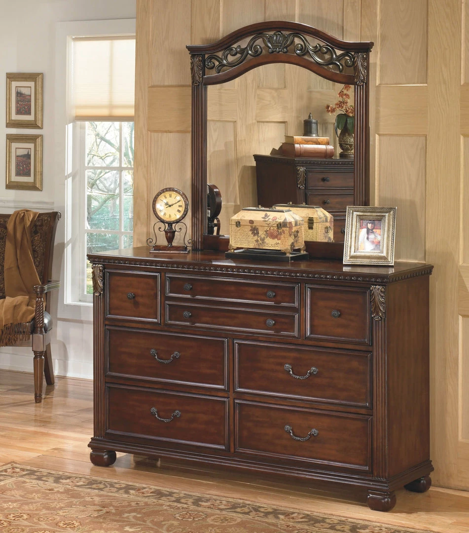 Best deal ๐ Ashley Furniture Leahlyn - Warm Ultimate Best In Class ๐ Dresser, Mirror ๐ Dressers ๐ 4 Ashley Furniture Leahlyn - Warm Ultimate Best In Class Dresser, Mirror Dressers