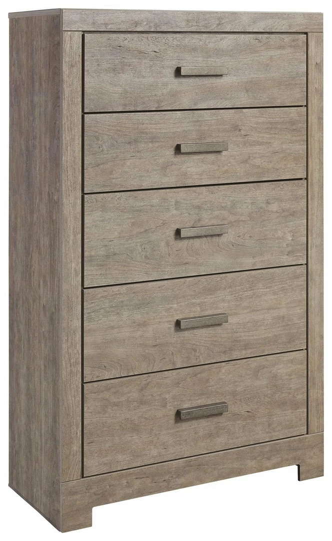 Cheapest ❤️ Ashley Furniture Culverbach - Gray - Five Drawer Chest 😍 3 Ashley Furniture Culverbach - Gray - Five Drawer Chest