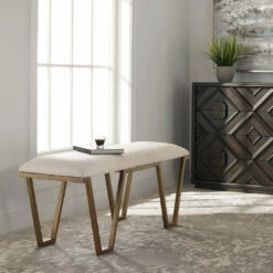 Benches Uttermost Farrah Geometric Bench
