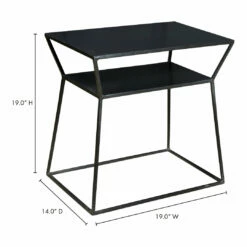 Moe's Home Collection Osaka Side Table Black Tables