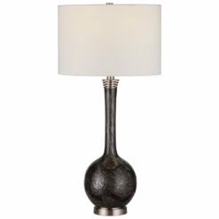 Uttermost Cosmos Charcoal Glass Table Lamp Accessories