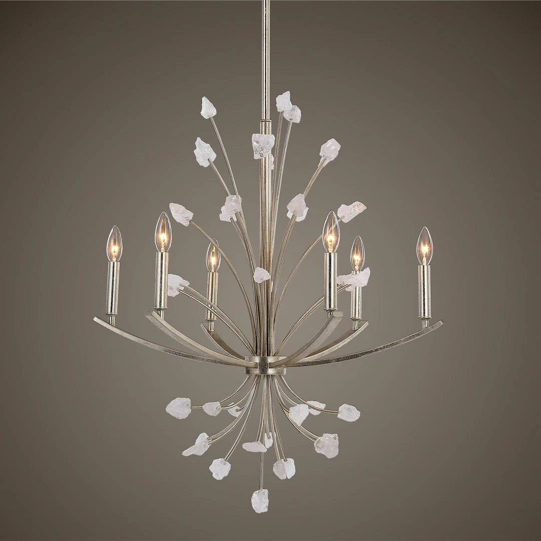 Best Pirce 😉 Uttermost Juliette 6 Light Silver Chandelier ✔️ 8 Uttermost Juliette 6 Light Silver Chandelier