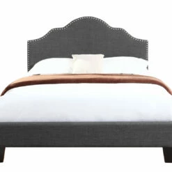 Emerald Home Beds Upholstered Queen Bed Charcoal