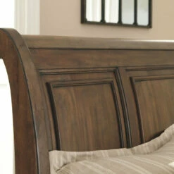 Signature Design By Ashley® Beds Flynnter - Medium Brown - King Sleigh Bed With 2 Storage Drawers
