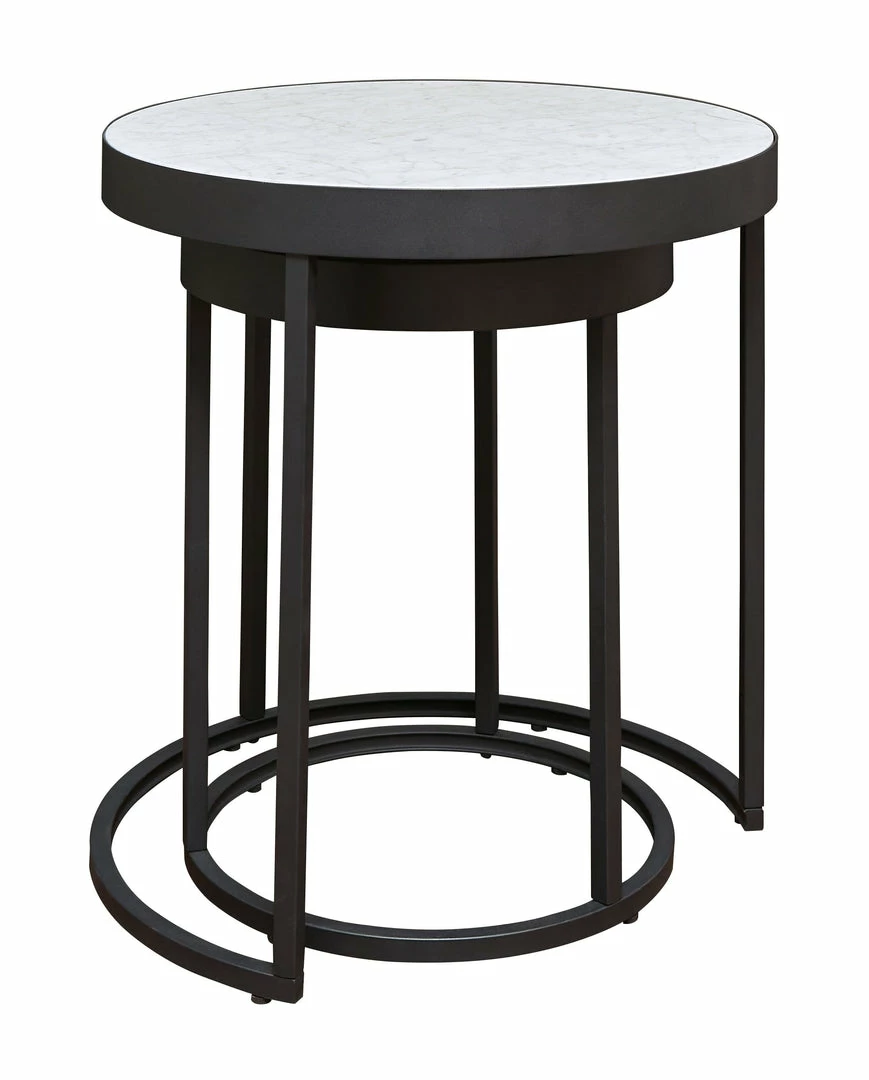 Best Pirce ✔️ Signature Design By Ashley® Windron - Black/white - Nesting End Tables (2/cn) ✨ 3 Signature Design By Ashley® Windron - Black/white - Nesting End Tables (2/cn)