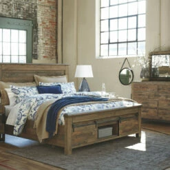 Signature Design By Ashley® Sommerford - Brown - Queen Panel Bed With Storage Beds