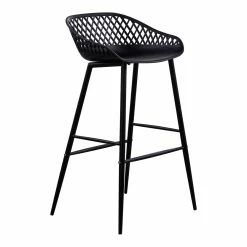 Moe's Home Collection Piazza Outdoor Barstool Black-m2 Stools