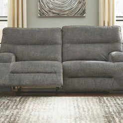 Signature Design By Ashley® Coombs - Charcoal - 2 Pc. - Reclining Sofa, Loveseat Reclining Furniture
