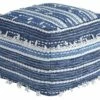 Ashley Furniture Anthony - Blue/white - Pouf Accessories