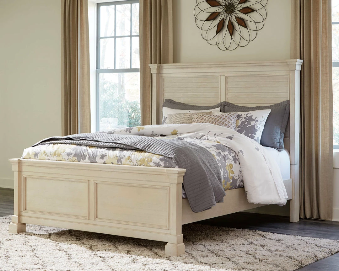 Brand new 🛒 Signature Design By Ashley® Bedroom Sets Bolanburg - Two-tone - 👗 Dresser, Mirror, Panel Bed 🤩 4 Signature Design By Ashley® Bedroom Sets Bolanburg - Two-tone - Dresser, Mirror, Panel Bed