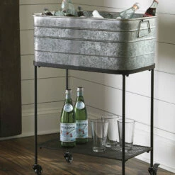 Ashley Furniture Vossman - Antique Gray/brown - Beverage Tub