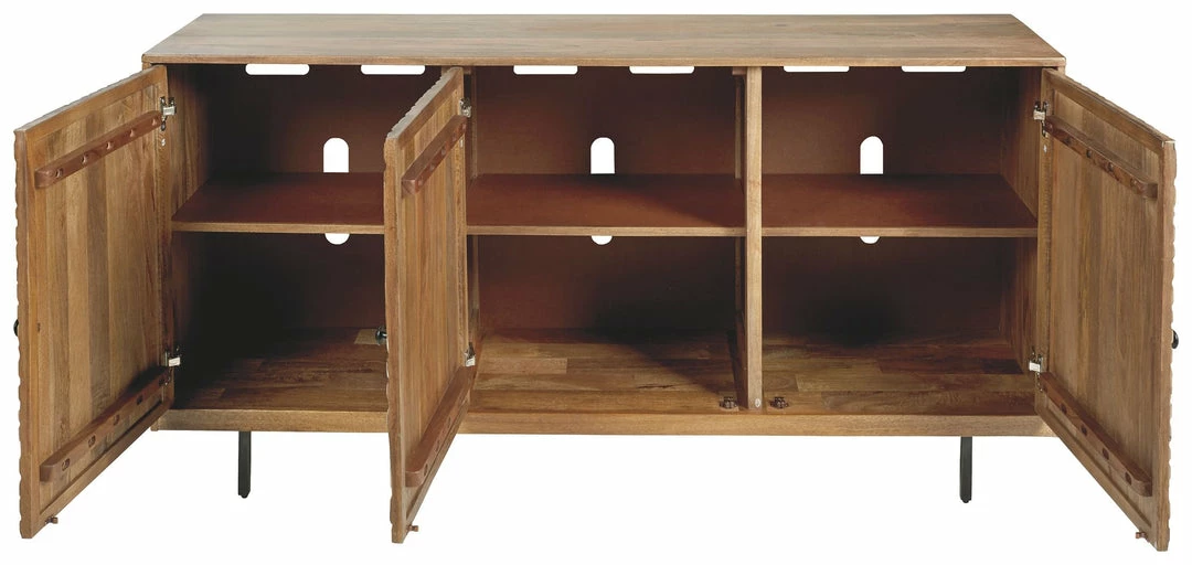 Best Pirce 🧨 Ashley Furniture Cabinets Kerrings - Brown/black/white - Accent Cabinet 💯 7 Ashley Furniture Cabinets Kerrings - Brown/black/white - Accent Cabinet