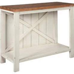 Ashley Furniture Abramsland - White/brown - Console Sofa Table Tables
