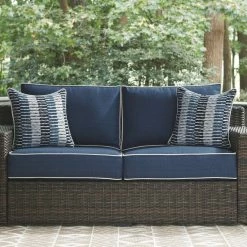 Signature Design By Ashley® Grasson Lane - Brown/blue - 6 Pc. - Lounge Set Outdoor Sets