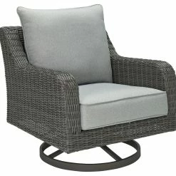Signature Design By Ashley® Elite Park - Gray - Swivel Lounge W/ Cushion Chairs