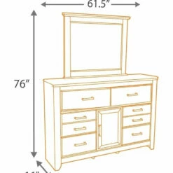 Ashley Furniture Juararo - Ultimate Best In Class Dresser, Mirror