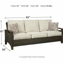 Signature Design By Ashley® Outdoor Sets Paradise Trail - Medium Brown - 3 Pc. - Lounge Set