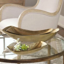 Table Decor Uttermost Anas Antique Brass Bowls Set/3