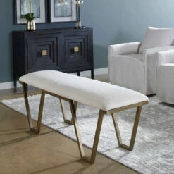 Benches Uttermost Farrah Geometric Bench