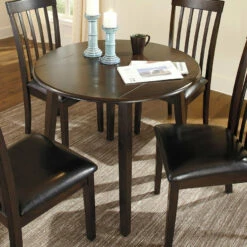 Best reviews of 🥰 Ashley Furniture Hammis - Dark Brown - Round Drm Drop Leaf Table Tables 🤩 11 Ashley Furniture Hammis - Dark Brown - Round Drm Drop Leaf Table Tables