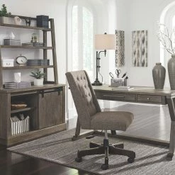 Ashley Furniture Desks Luxenford - Grayish Brown - Home Office Large Leg Desk