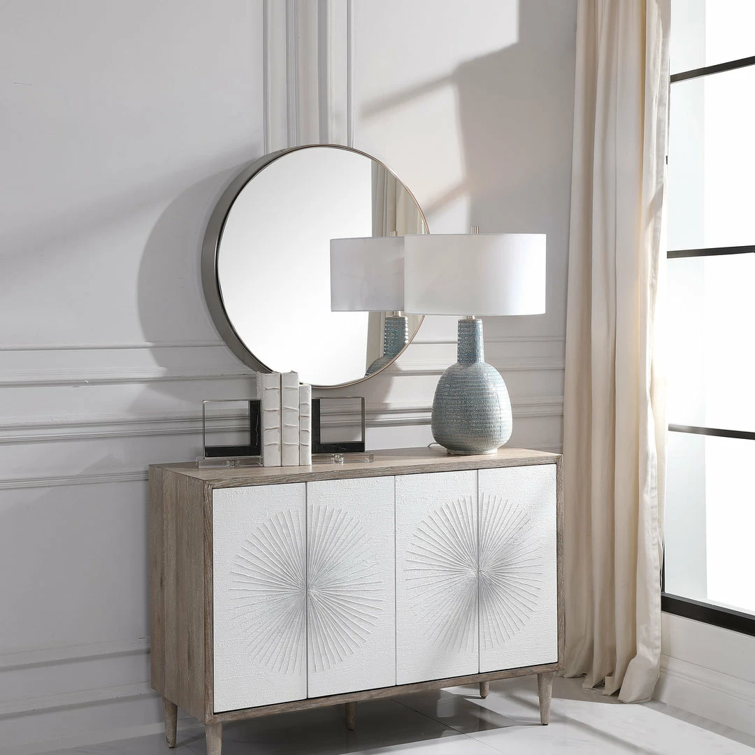 Wholesale 🔥 Accessories Uttermost Coulson Nickel Round Mirror 🎉 8 Accessories Uttermost Coulson Nickel Round Mirror