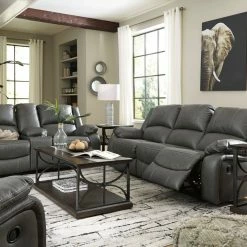 Signature Design By Ashley® Calderwell - Gray - 2 Pc. - Reclining Sofa, Loveseat Reclining Furniture