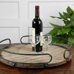 Uttermost Acela Round Wine Tray Table Decor