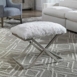 Benches Uttermost Farran Silver Small Bench