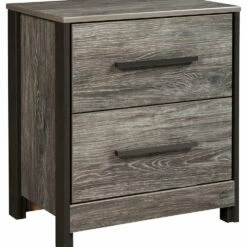 Ashley Furniture Nightstands Cazenfeld - Black/gray - Two Drawer Night Stand