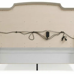 Outlet ⌛ Signature Design By Ashley® Chevanna - Platinum - 5 Pc. - 👗 Dresser, Mirror, King Upholstered Panel Bed 🔥 12 Signature Design By Ashley® Chevanna - Platinum - 5 Pc. - Dresser, Mirror, King Upholstered Panel Bed