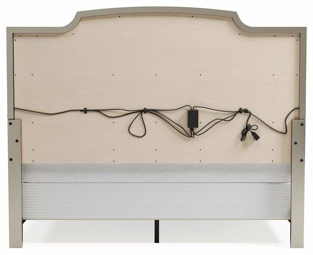 Outlet ⌛ Signature Design By Ashley® Chevanna - Platinum - 5 Pc. - 👗 Dresser, Mirror, King Upholstered Panel Bed 🔥 6 Signature Design By Ashley® Chevanna - Platinum - 5 Pc. - Dresser, Mirror, King Upholstered Panel Bed