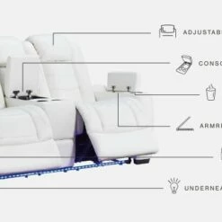 Signature Design By Ashley® Party Time - Power Sofa, Loveseat - Set Living Room Sets