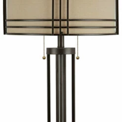 Ashley Furniture Hanswell - Dark Brown - Metal Table Lamp (1/cn)