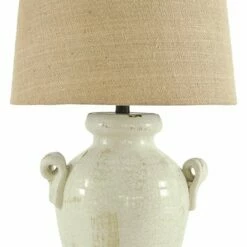 Ashley Furniture Accessories Emelda - Cream - Ceramic Table Lamp (1/cn)