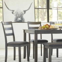 Ashley Furniture Bridson - Gray - Rect Drm Table Set (6/cn)