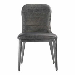 Moe's Home Collection Shelton Dining Chair Nimbus Black Leather-m2 Chairs