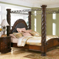 Best Pirce 👏 Millennium® By Ashley Bedroom Sets North Shore - Dark Ultimate Best In Class 👗 Dresser, Mirror, California Poster Bed With Canopy 👏 10 Millennium® By Ashley Bedroom Sets North Shore - Dark Ultimate Best In Class Dresser, Mirror, California Poster Bed With Canopy