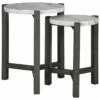 Ashley Furniture Crossport - Gray/white/brown - Accent Table Set (2/cn) Tables