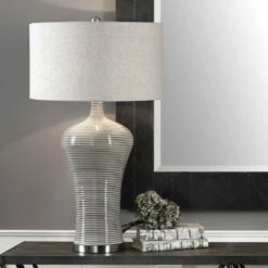 Uttermost Dubrava Light Gray Table Lamp Accessories