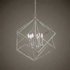 Uttermost Euclid 6 Light Nickel Cube Pendant Accessories