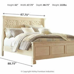 Signature Design By Ashley® Beds Bolanburg - Antique White - Queen Panel Bed