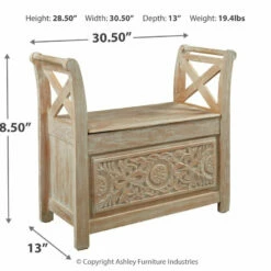 Best reviews of 👍 Ashley Furniture Fossil - Whitewash - Accent Bench Benches 🔥 13 Ashley Furniture Fossil - Whitewash - Accent Bench Benches